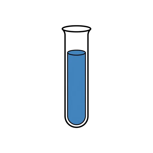 Pictograma de probeta (colegio, números y colores) para SAAC y logopedia