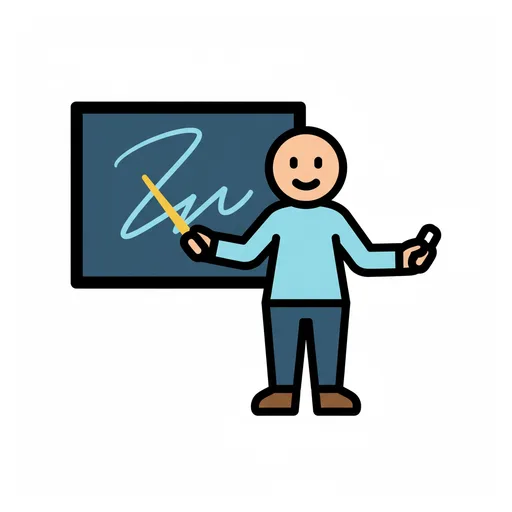 Pictograma de profe (familia y profesiones) para SAAC y logopedia
