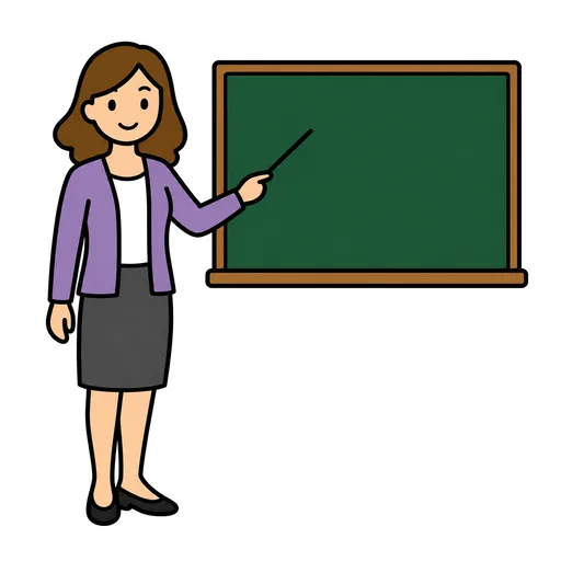 Pictograma de profesora (familia y profesiones) para SAAC y logopedia