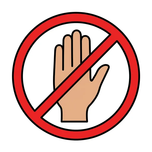 Pictograma de prohibido (palabras y comunicación) para SAAC y logopedia