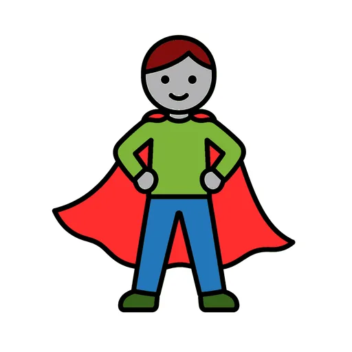 Pictograma de protagonista (ocio, música y tecnología) para SAAC y logopedia