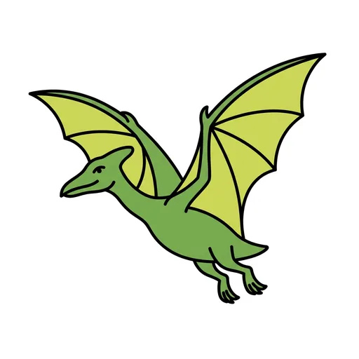 Pictograma de pterodáctilo (objetos cotidianos) para SAAC y logopedia