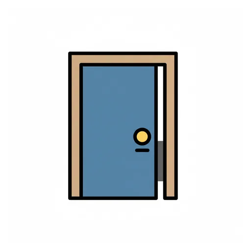Pictograma de puerta (casa y hogar) para SAAC y logopedia