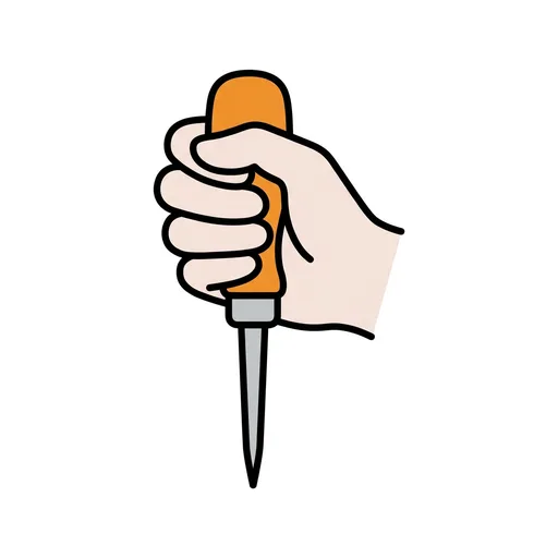 Pictograma de punzón (colegio, números y colores) para SAAC y logopedia