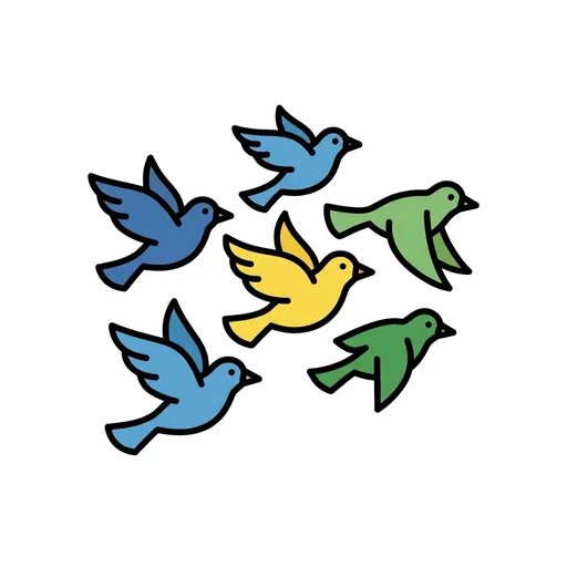 Pictograma de pájaros (animales) para SAAC y logopedia