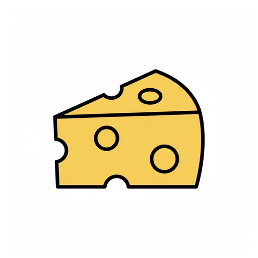 Pictograma de queso (comida y bebida) para SAAC y logopedia