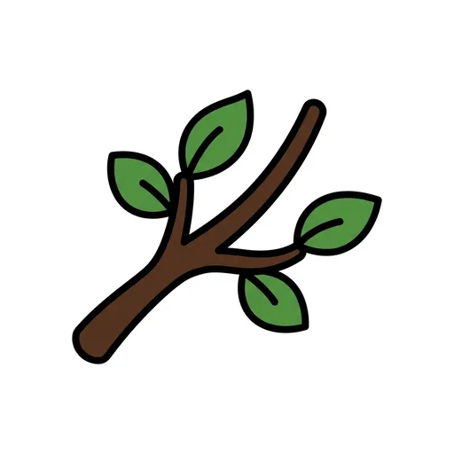 Pictograma de rama (tiempo, naturaleza y fiestas) para SAAC y logopedia