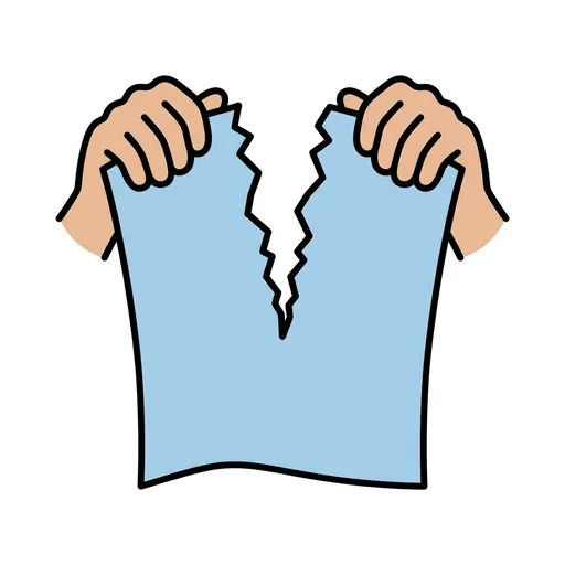 Pictograma de rasgar (acciones y verbos) para SAAC y logopedia