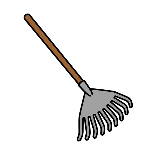 Pictograma de rastrillo (objetos cotidianos) para SAAC y logopedia