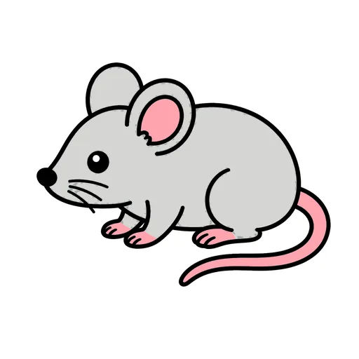 Pictograma de ratón (animales) para SAAC y logopedia