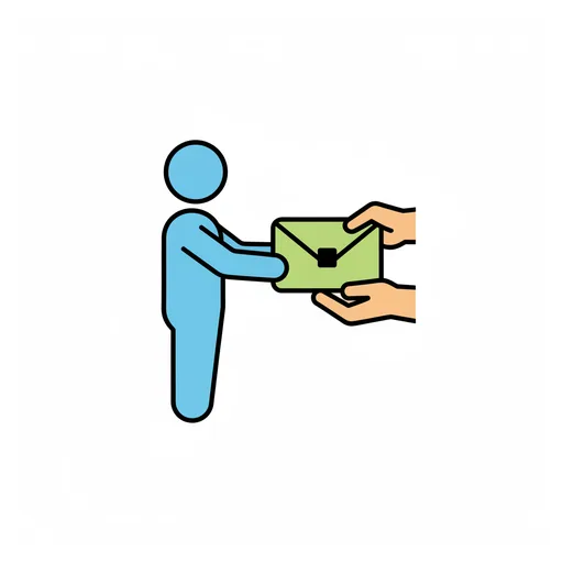 Pictograma de recibir (acciones y verbos) para SAAC y logopedia