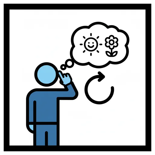 Pictograma de recordar (acciones y verbos) para SAAC y logopedia