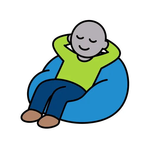 Pictograma de relajación (emociones y sentimientos) para SAAC y logopedia