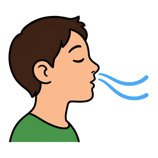 Pictograma de respiración (cuerpo y salud) para SAAC y logopedia