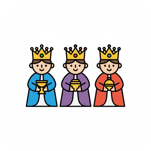 Pictograma de reyes magos (tiempo, naturaleza y fiestas) para SAAC y logopedia