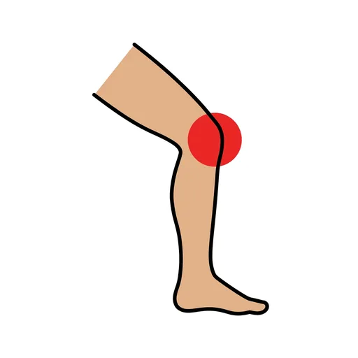 Pictograma de rodilla (cuerpo y salud) para SAAC y logopedia