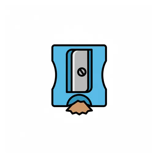 Pictograma de sacapuntas (colegio, números y colores) para SAAC y logopedia