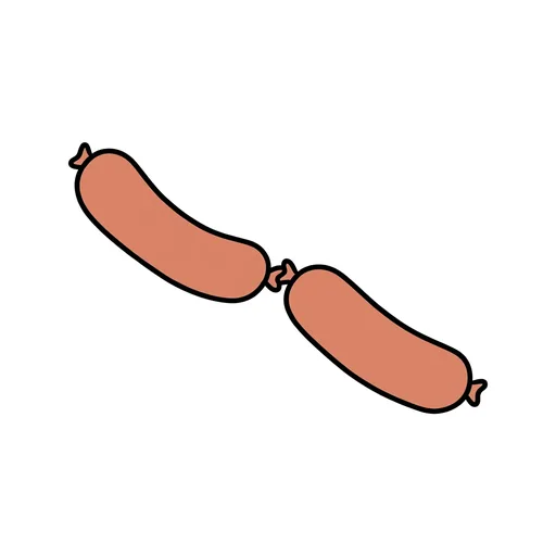 Pictograma de salchichas (objetos cotidianos) para SAAC y logopedia