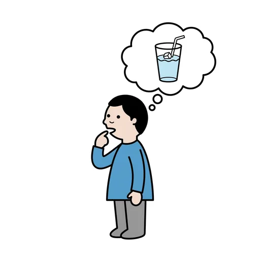 Pictograma de sediento (emociones y sentimientos) para SAAC y logopedia