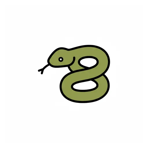 Pictograma de serpiente (animales) para SAAC y logopedia