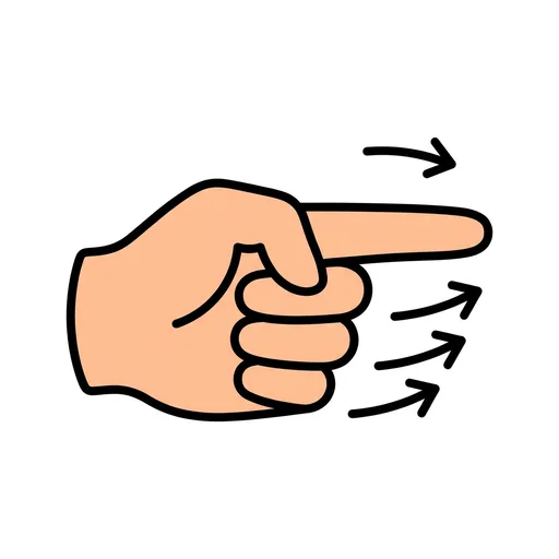 Pictograma de señalar (acciones y verbos) para SAAC y logopedia