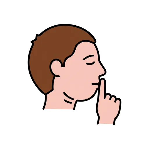 Pictograma de silencio (palabras y comunicación) para SAAC y logopedia