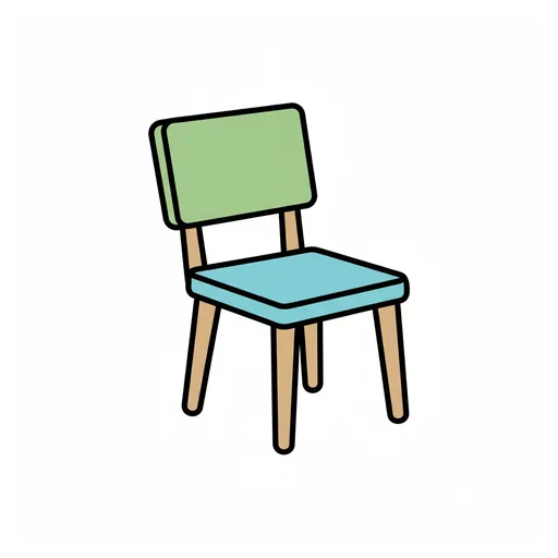 Pictograma de silla (casa y hogar) para SAAC y logopedia