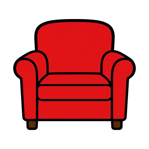 Pictograma de sillón (casa y hogar) para SAAC y logopedia