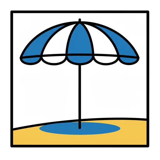 Pictograma de sombrilla (objetos cotidianos) para SAAC y logopedia
