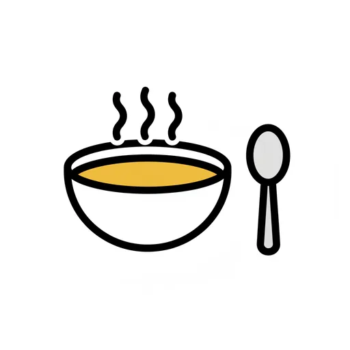 Pictograma de sopa (comida y bebida) para SAAC y logopedia
