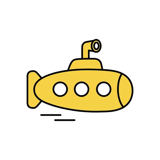 Pictograma de submarino (lugares y transporte) para SAAC y logopedia