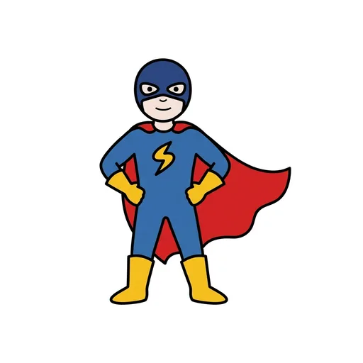 Pictograma de superhéroe (ocio, música y tecnología) para SAAC y logopedia