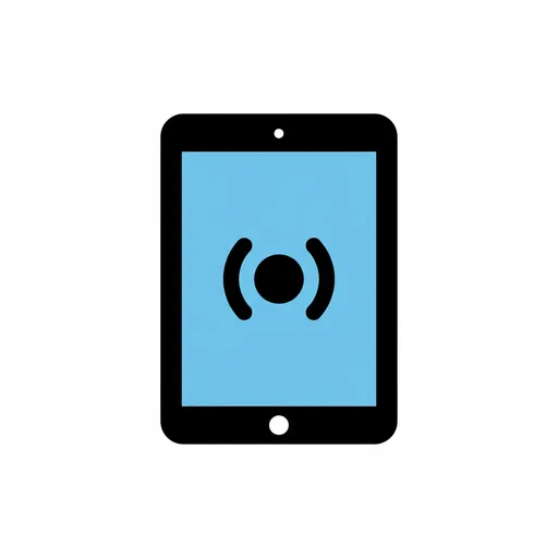 Pictograma de tablet (ocio, música y tecnología) para SAAC y logopedia