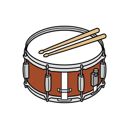Pictograma de tambor (ocio, música y tecnología) para SAAC y logopedia