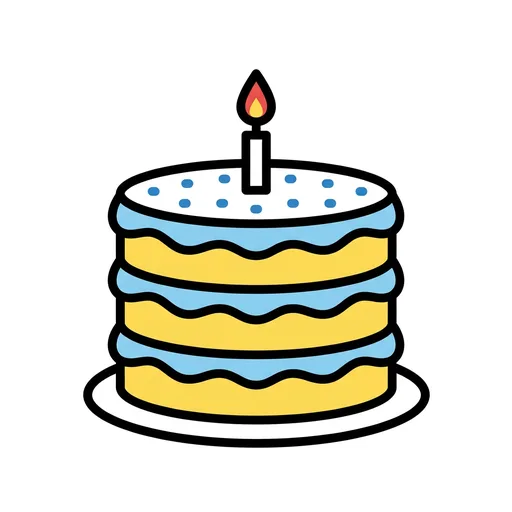 Pictograma de tarta (comida y bebida) para SAAC y logopedia