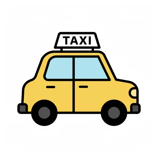 Pictograma de taxi (lugares y transporte) para SAAC y logopedia
