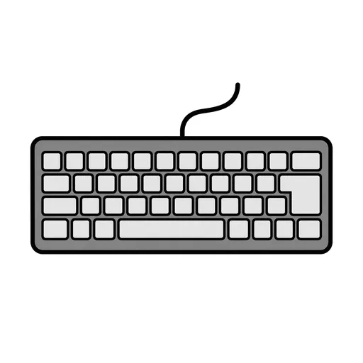 Pictograma de teclado (objetos cotidianos) para SAAC y logopedia