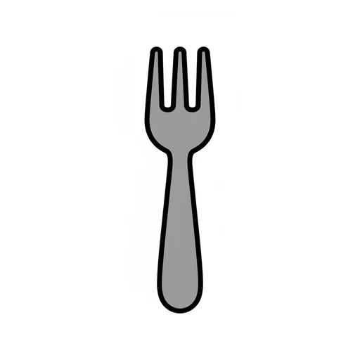 Pictograma de tenedor (casa y hogar) para SAAC y logopedia