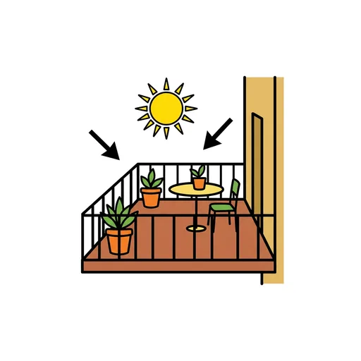 Pictograma de terraza (objetos cotidianos) para SAAC y logopedia