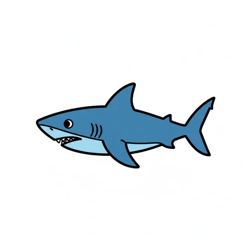 Pictograma de tiburón (animales) para SAAC y logopedia