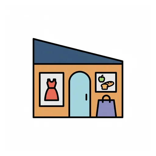 Pictograma de tienda (lugares y transporte) para SAAC y logopedia