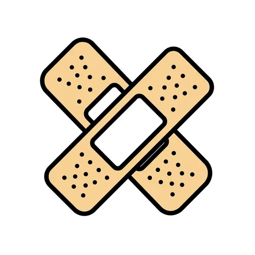 Pictograma de tiritas (cuerpo y salud) para SAAC y logopedia