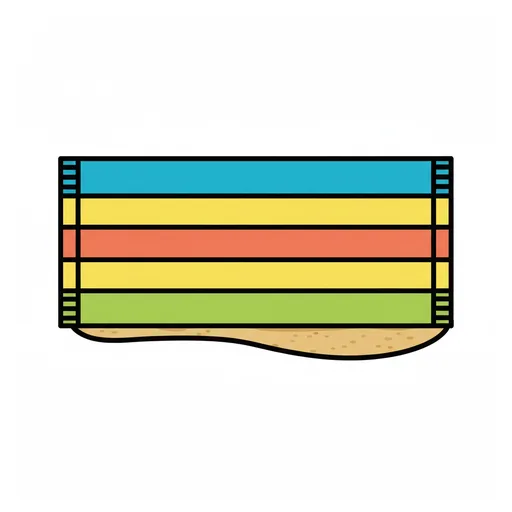 Pictograma de toalla de playa (tiempo, naturaleza y fiestas) para SAAC y logopedia