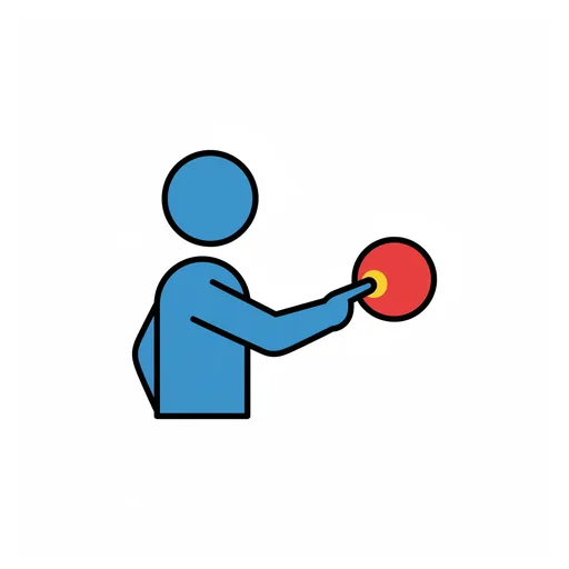 Pictograma de tocar (acciones y verbos) para SAAC y logopedia