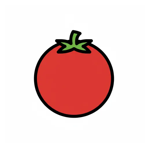 Pictograma de tomate (comida y bebida) para SAAC y logopedia
