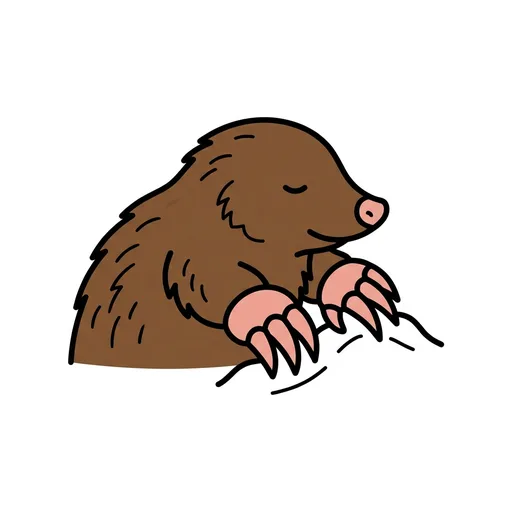 Pictograma de topo (animales) para SAAC y logopedia