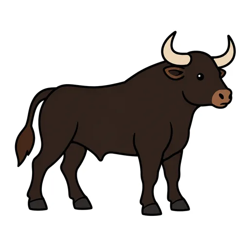 Pictograma de toro (animales) para SAAC y logopedia