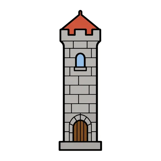 Pictograma de torre (lugares y transporte) para SAAC y logopedia