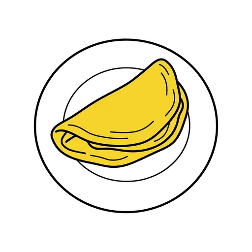Pictograma de tortilla francesa (objetos cotidianos) para SAAC y logopedia