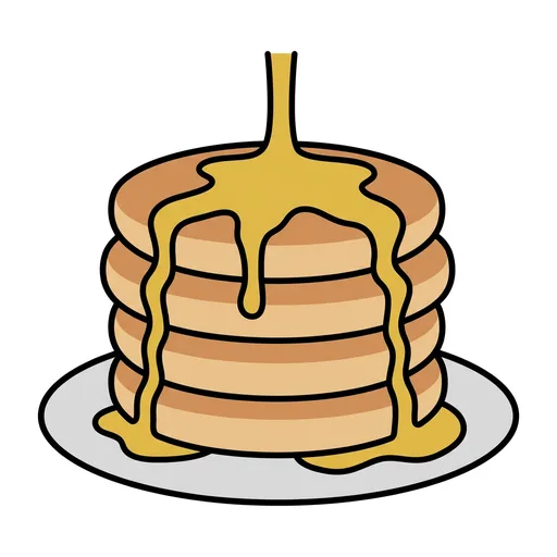 Pictograma de tortitas (comida y bebida) para SAAC y logopedia